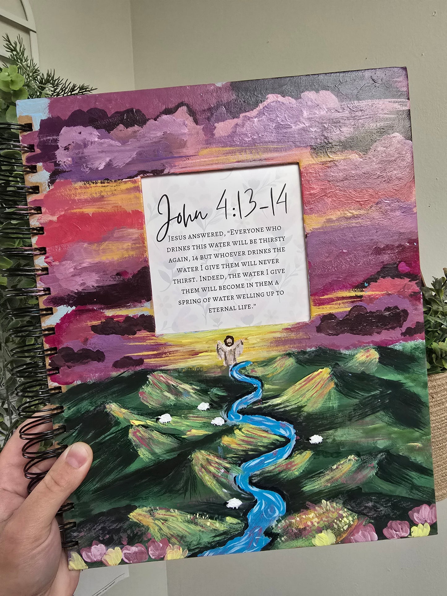9.5x12in Hardcover Custom Hand Painted Photo Album/Scrapbook/Journal