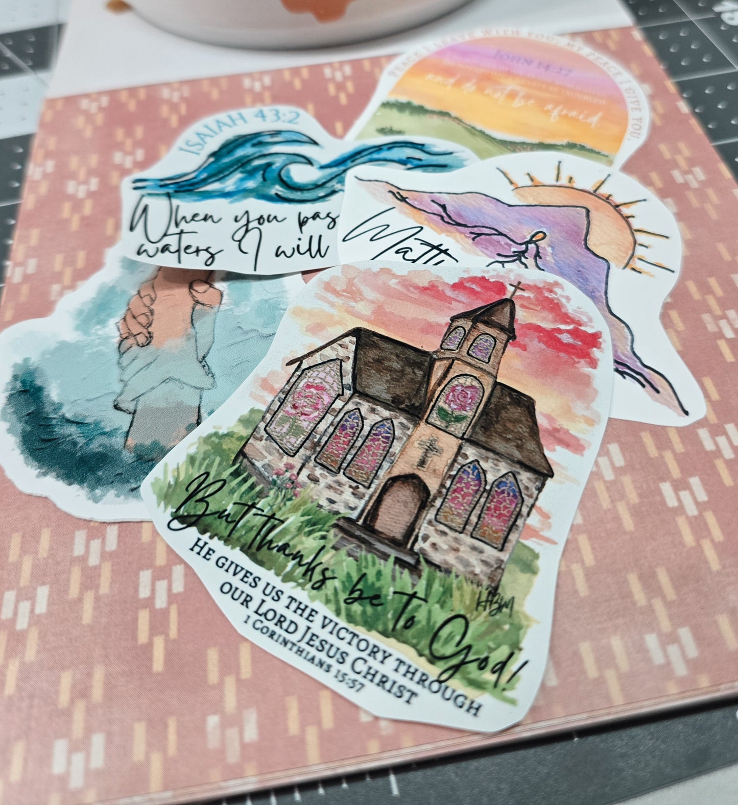 3 Piece Mystery Pack. Artwork Vinyl Waterproof Stickers.