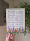 Hymn Mixed Media Canvas Artwork. Hand Drawn Details.